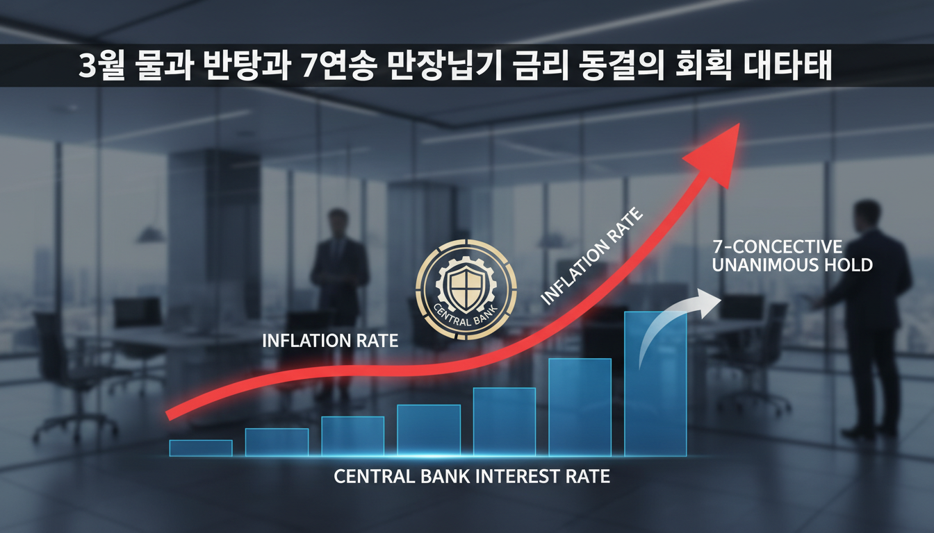 abstract financial chart showing upward inflation trend with central bank interest rate concept, professional...