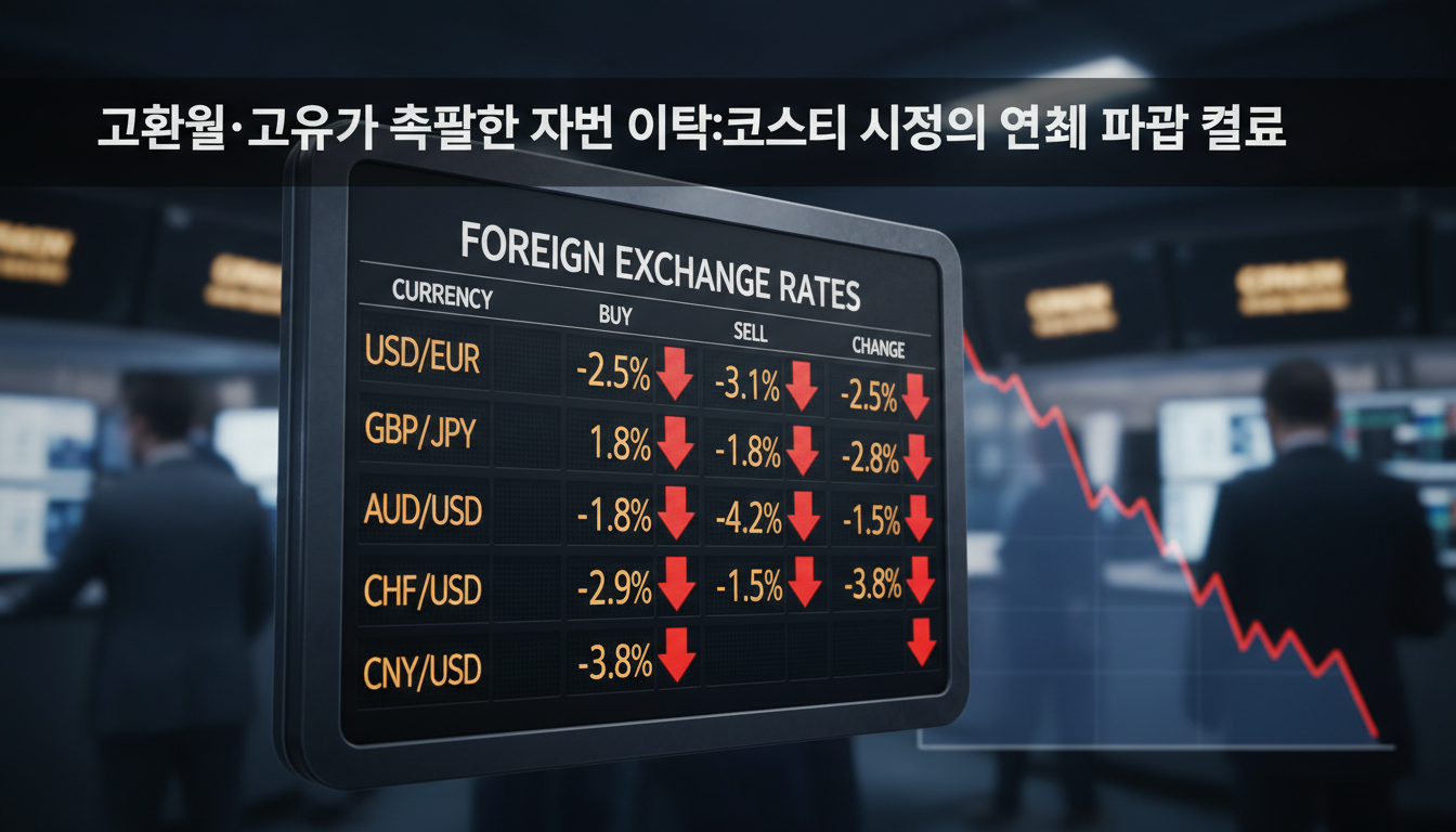 foreign exchange rate board displaying currency numbers with downward trend arrows, financial crisis