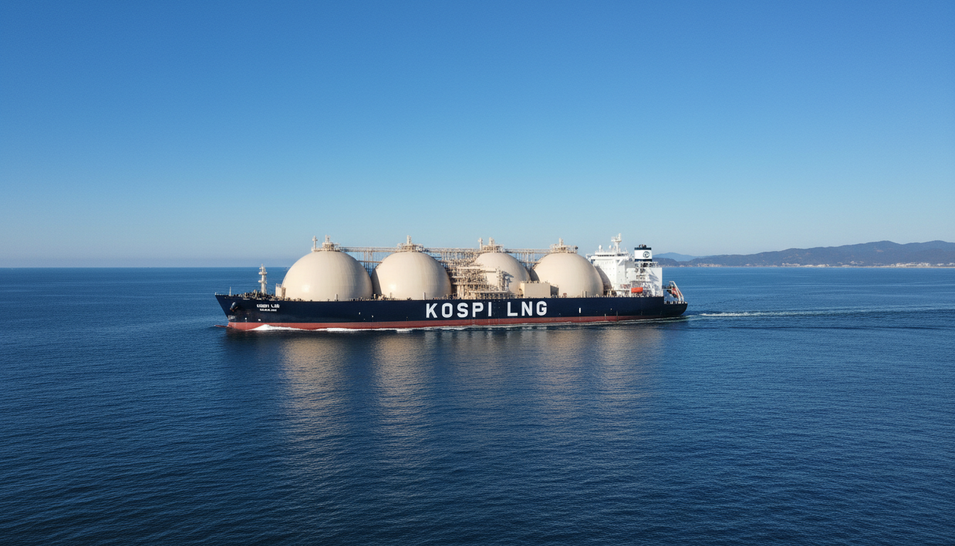 {'prompt': 'massive LNG carrier ship sailing on the ocean clear sky', 'section_heading': '호르무즈 사태 전개 시나리오: KOSPI 하방 압력과...