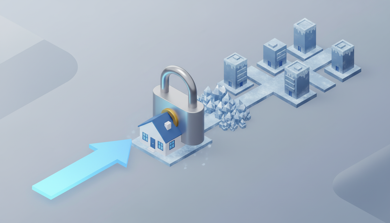 A clean, 3D isometric illustration showing a chain reaction: a glowing…