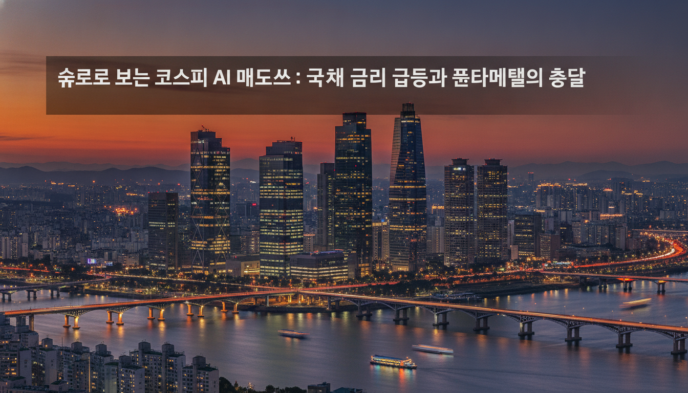 {'prompt': 'South Korea Yeouido financial district skyline modern business buildings', 'section_heading': '숫자로 보는 코스피 AI...