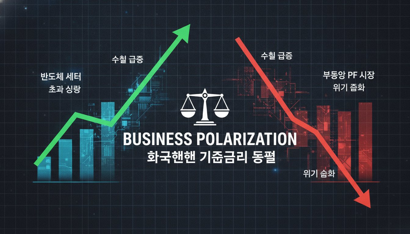 financial chart showing diverging trend lines concept business polarization