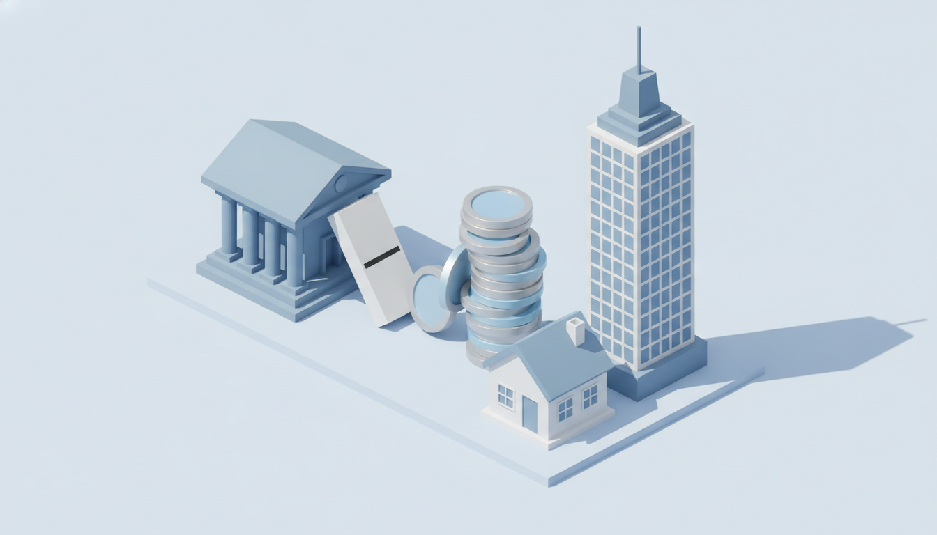 3D isometric illustration showing a chain reaction
