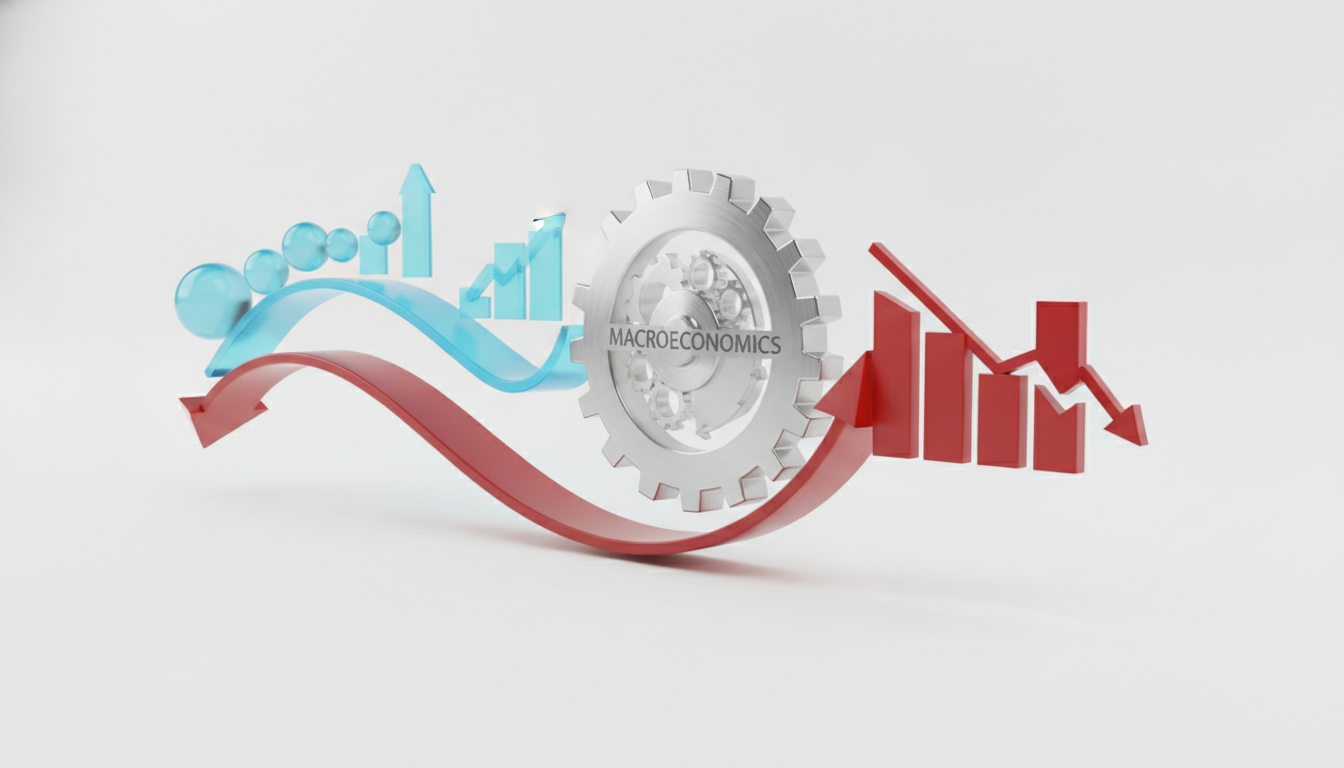 A clean 3D illustration showing a chain reaction